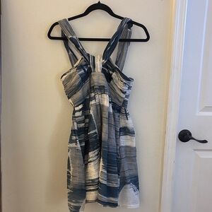 Elegant Navy and White Women's Mini Dress